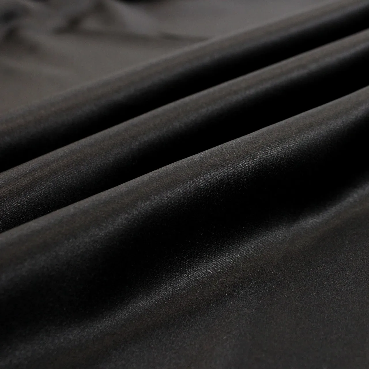 1 1/2 YARDS BLACK CHARMEUSE