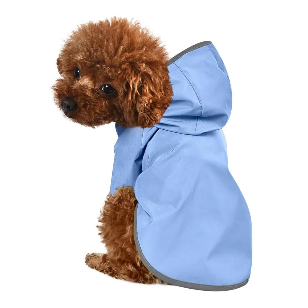 AllPetSolutions Reflective Waterproof Dog Rain Coat, Blue - S / M / L