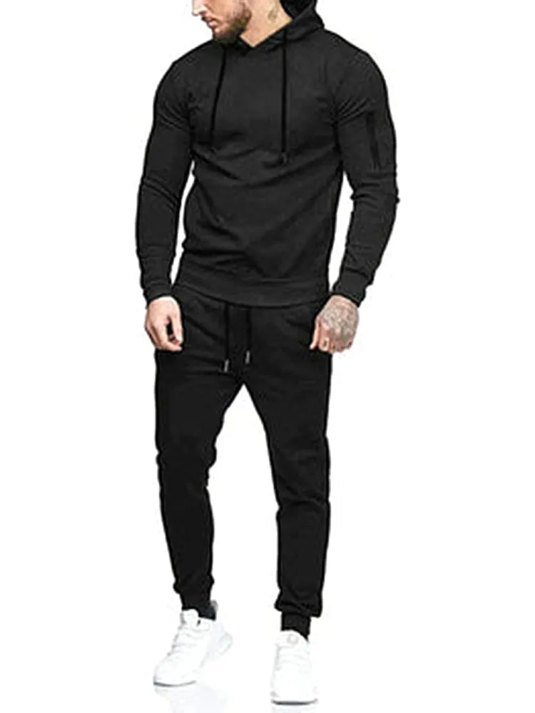 Casual 2-Piece Hooded Running Sport Suit Sets (US Only)