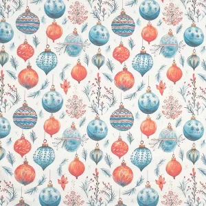 Christmas Baubles Fabric