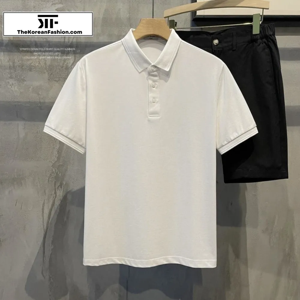 Cotton Basic Polo Breathable T-Shirt