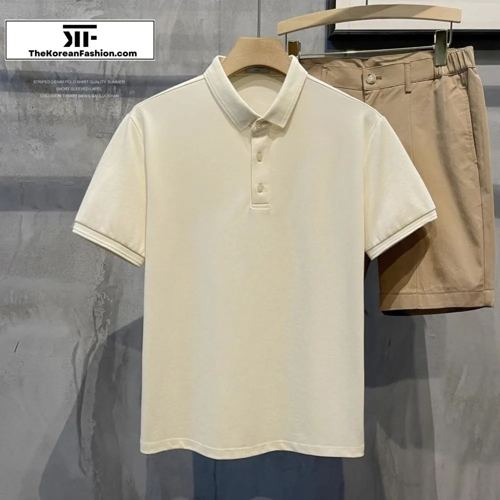 Cotton Basic Polo Breathable T-Shirt