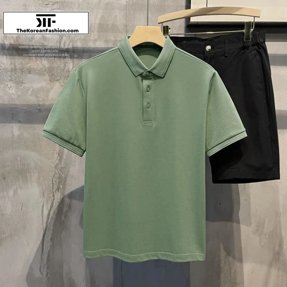 Cotton Basic Polo Breathable T-Shirt