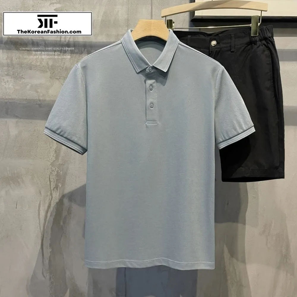 Cotton Basic Polo Breathable T-Shirt