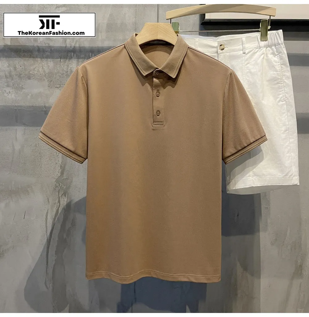 Cotton Basic Polo Breathable T-Shirt