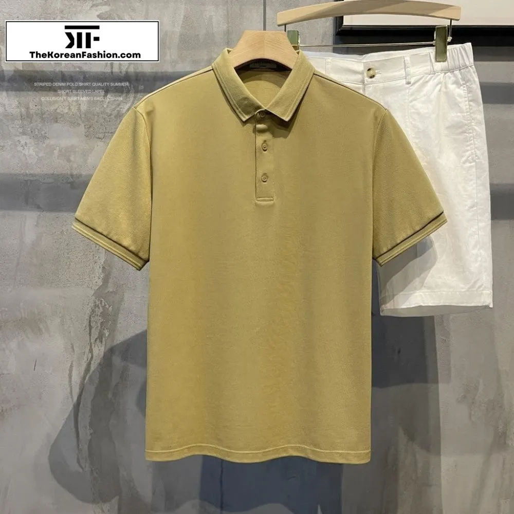 Cotton Basic Polo Breathable T-Shirt