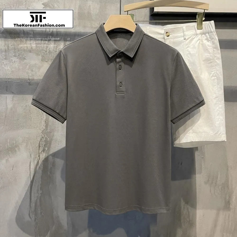 Cotton Basic Polo Breathable T-Shirt