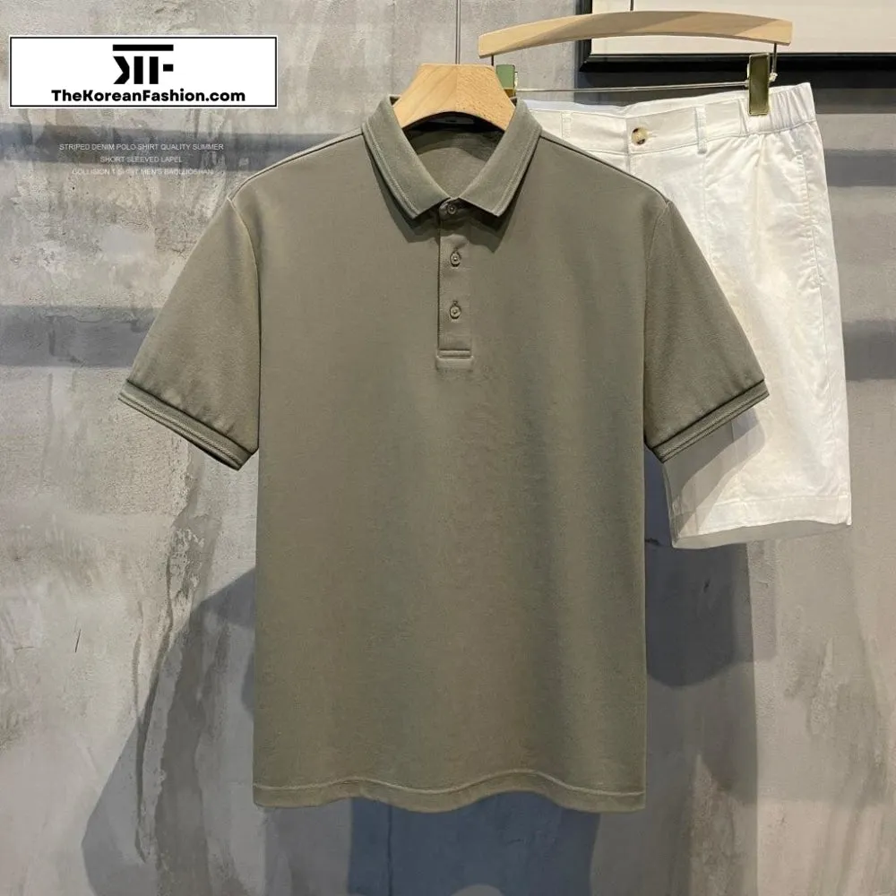 Cotton Basic Polo Breathable T-Shirt