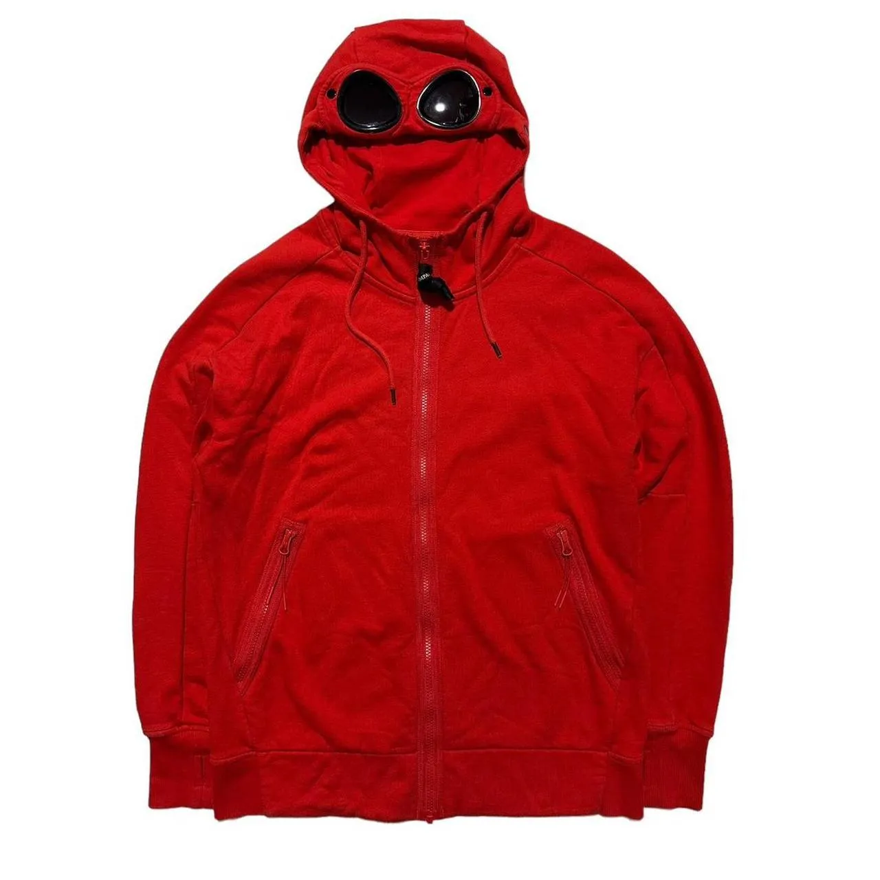 CP Company Red Full Zip Goggle Hoodie