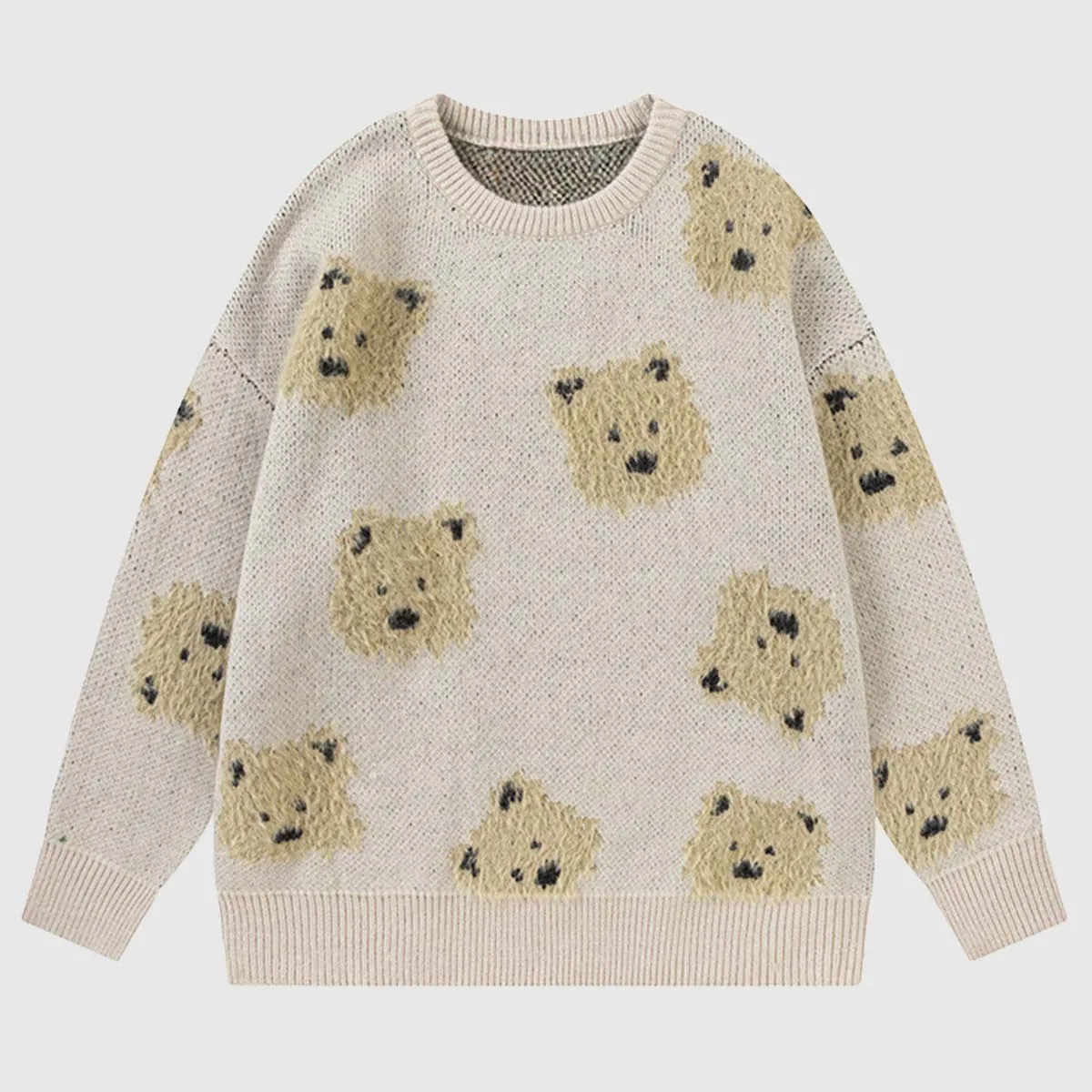 Dog Pattern Knit Sweater