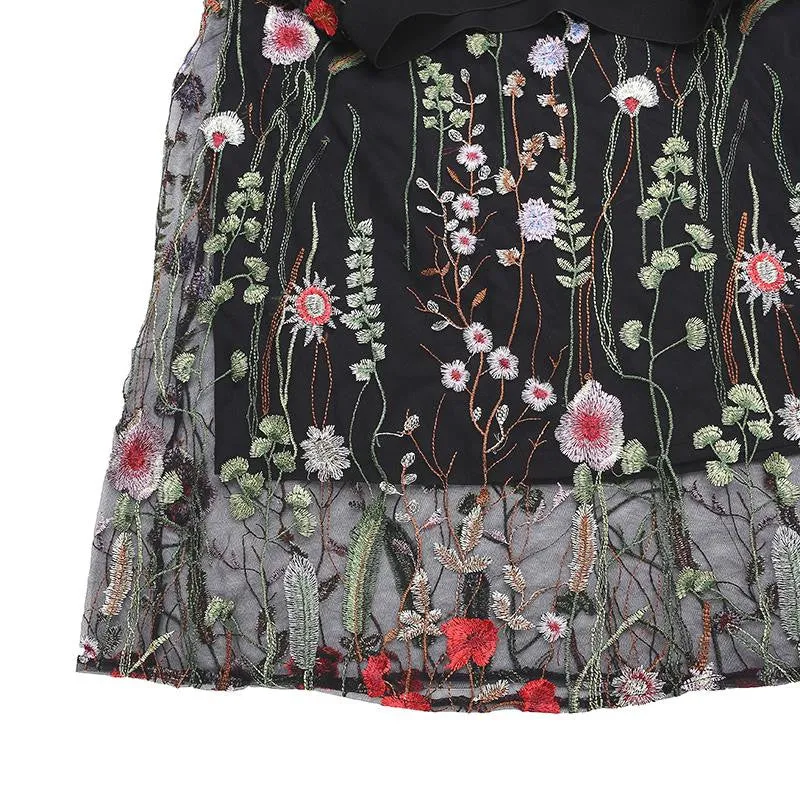 Flora Embroidered Midi