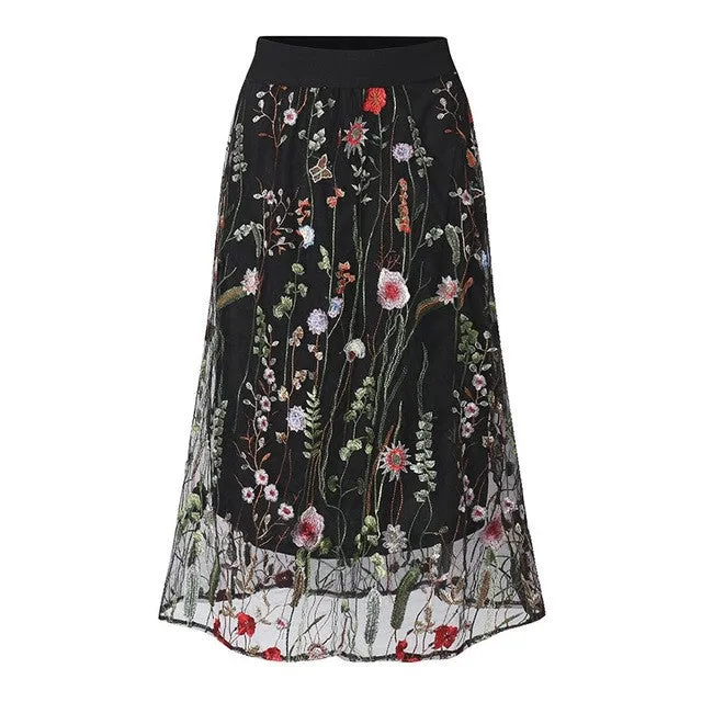 Flora Embroidered Midi