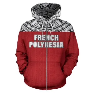 French Polynesia All Over Zip-Up Hoodie - Bn09