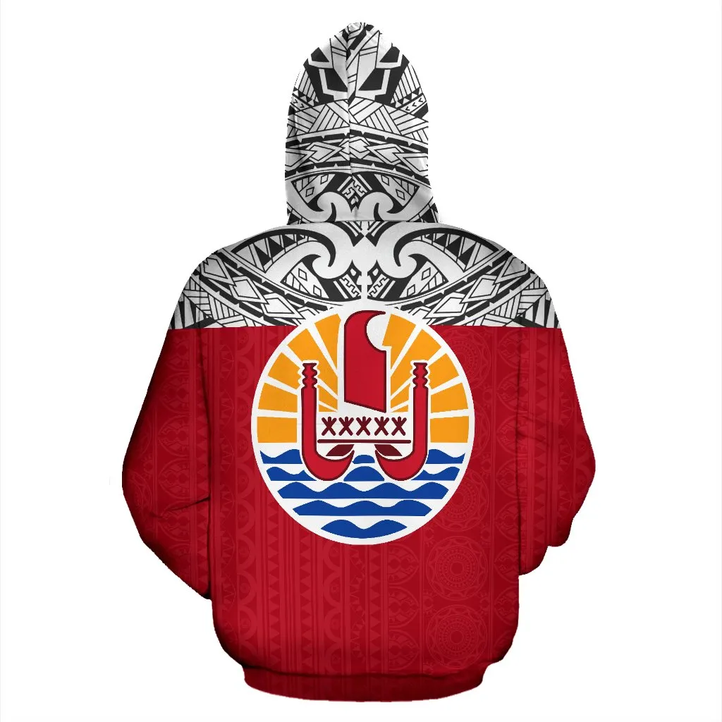 French Polynesia All Over Zip-Up Hoodie - Bn09