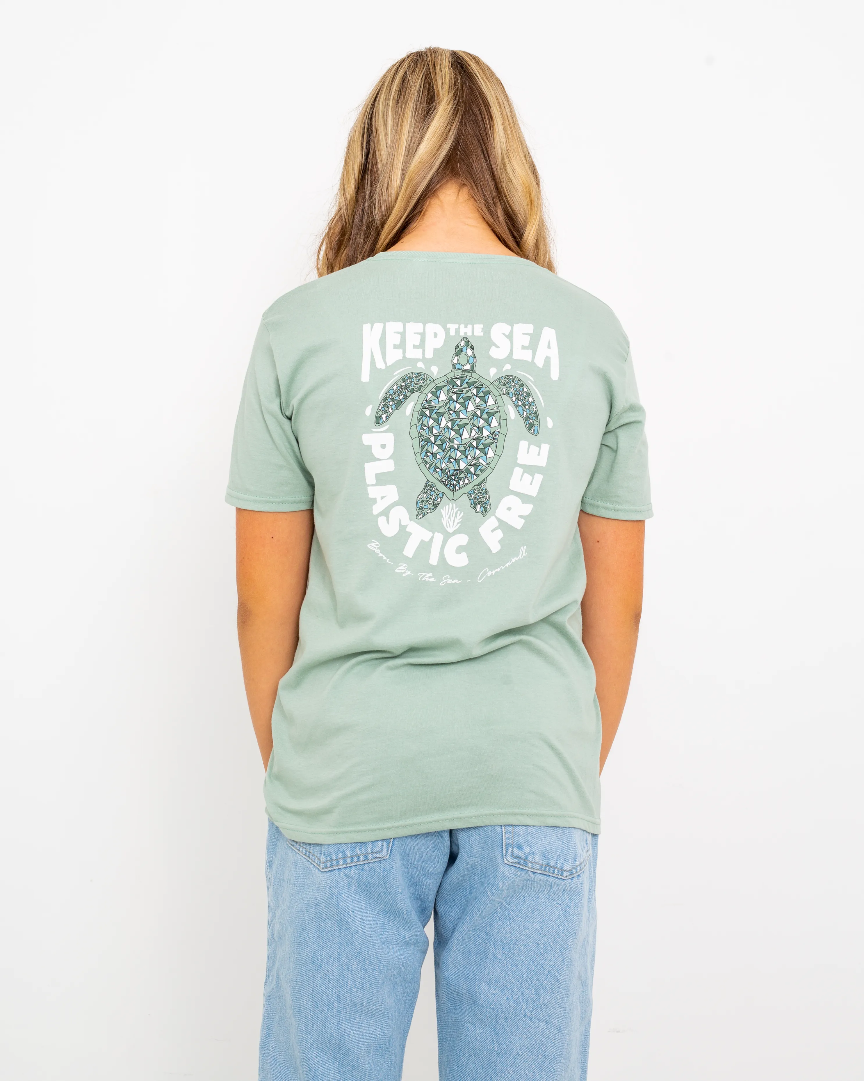 Girls Turtle T-Shirt in Sage