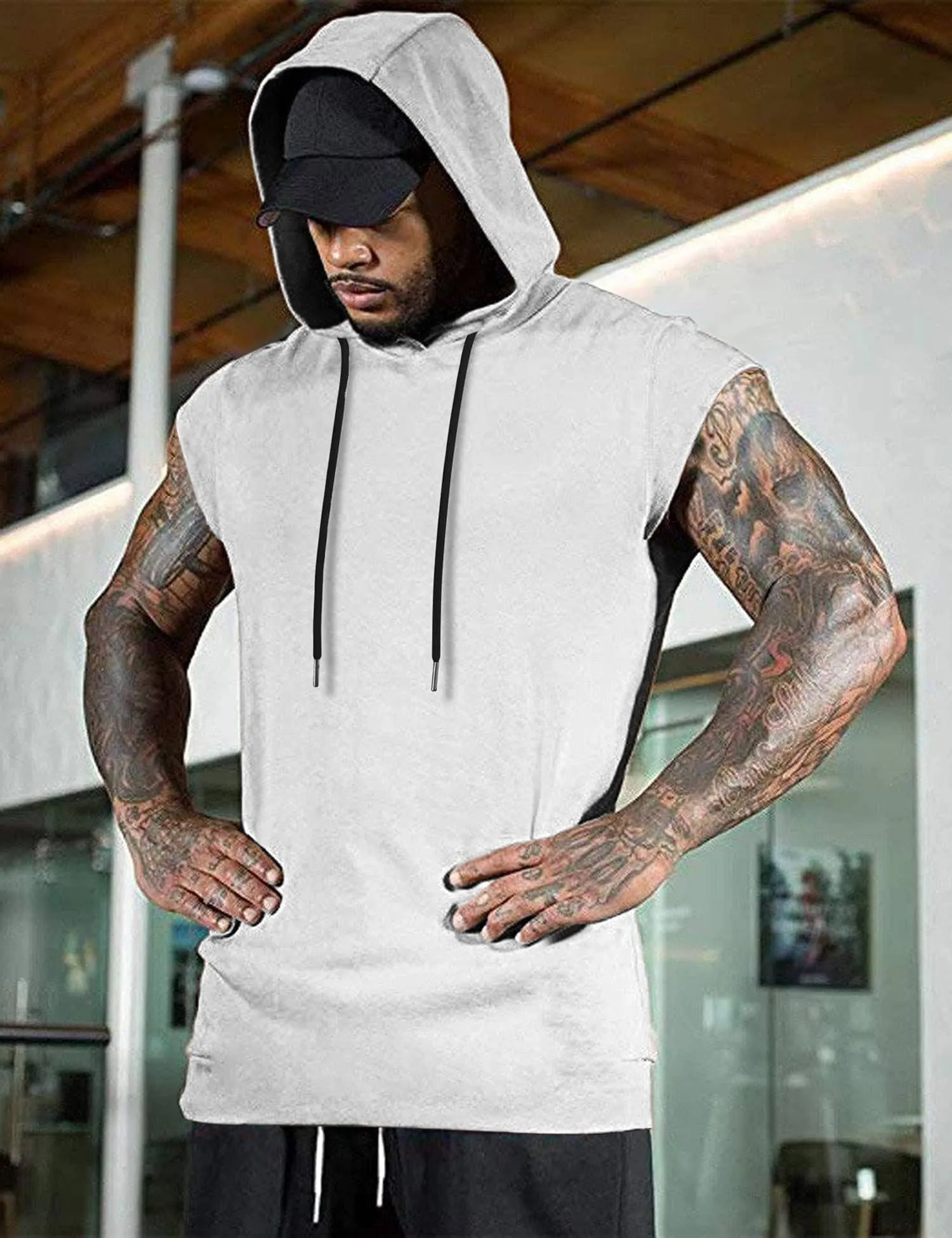 Gym Muscle Hooded Tank Top (US Only)