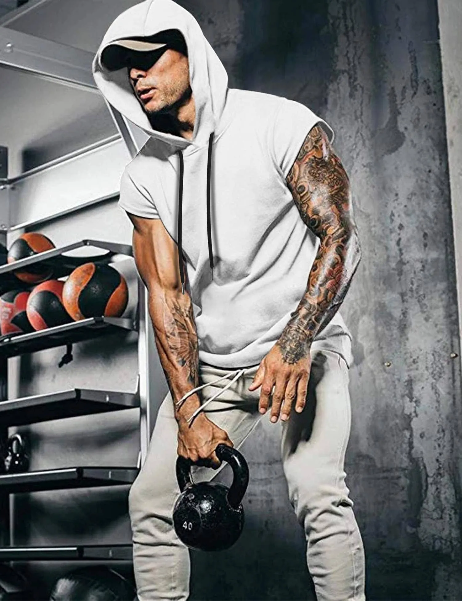 Gym Muscle Hooded Tank Top (US Only)