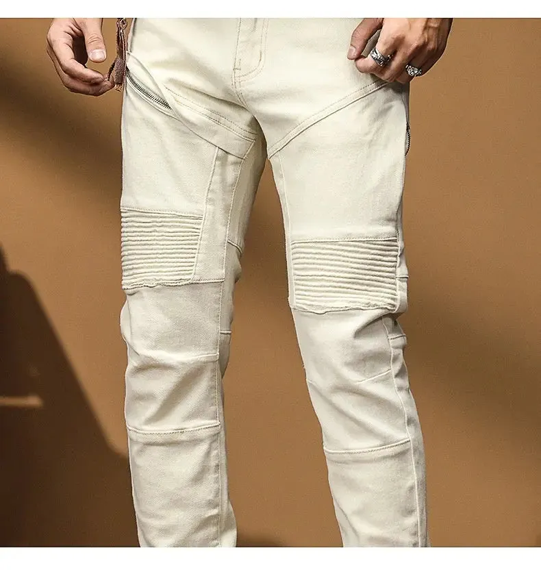 High End Slim Fit Motorcycle Jeans