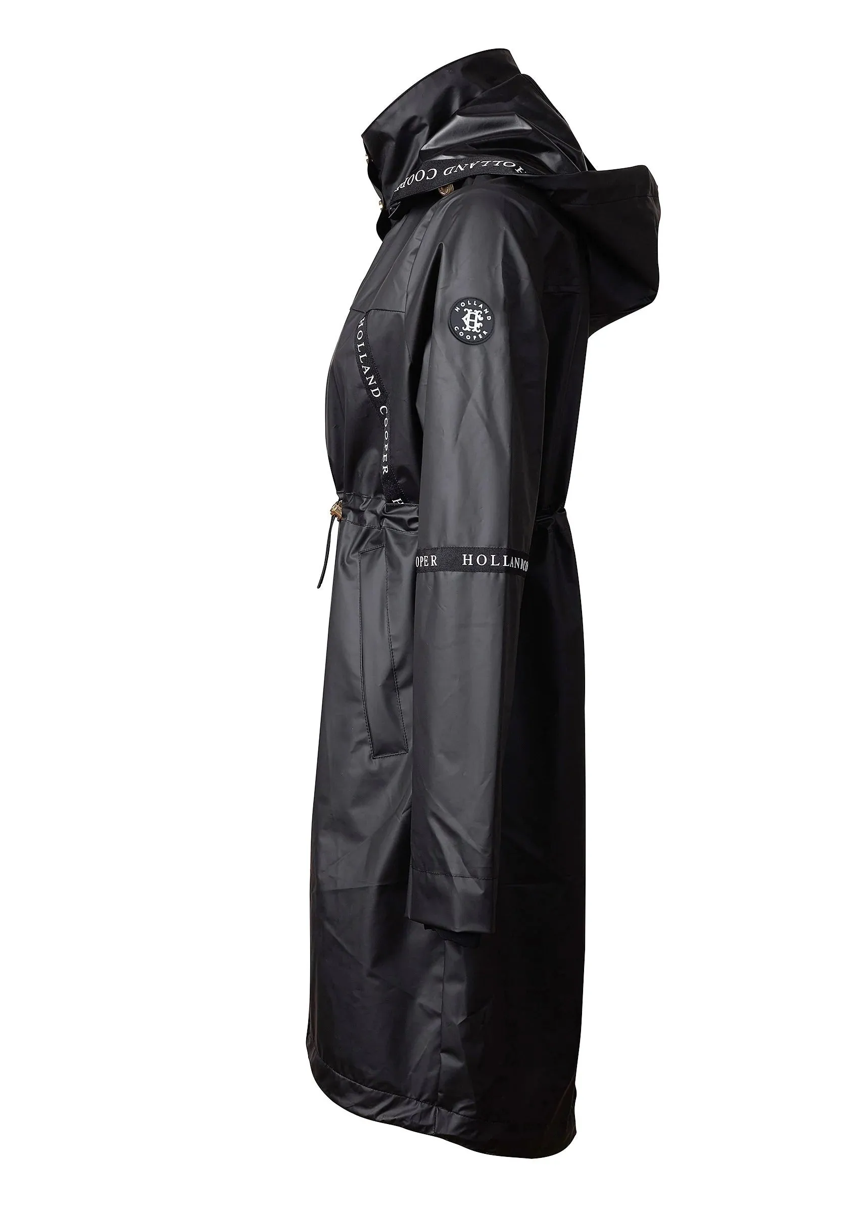 Holland Cooper Rain Coat in Matte Black