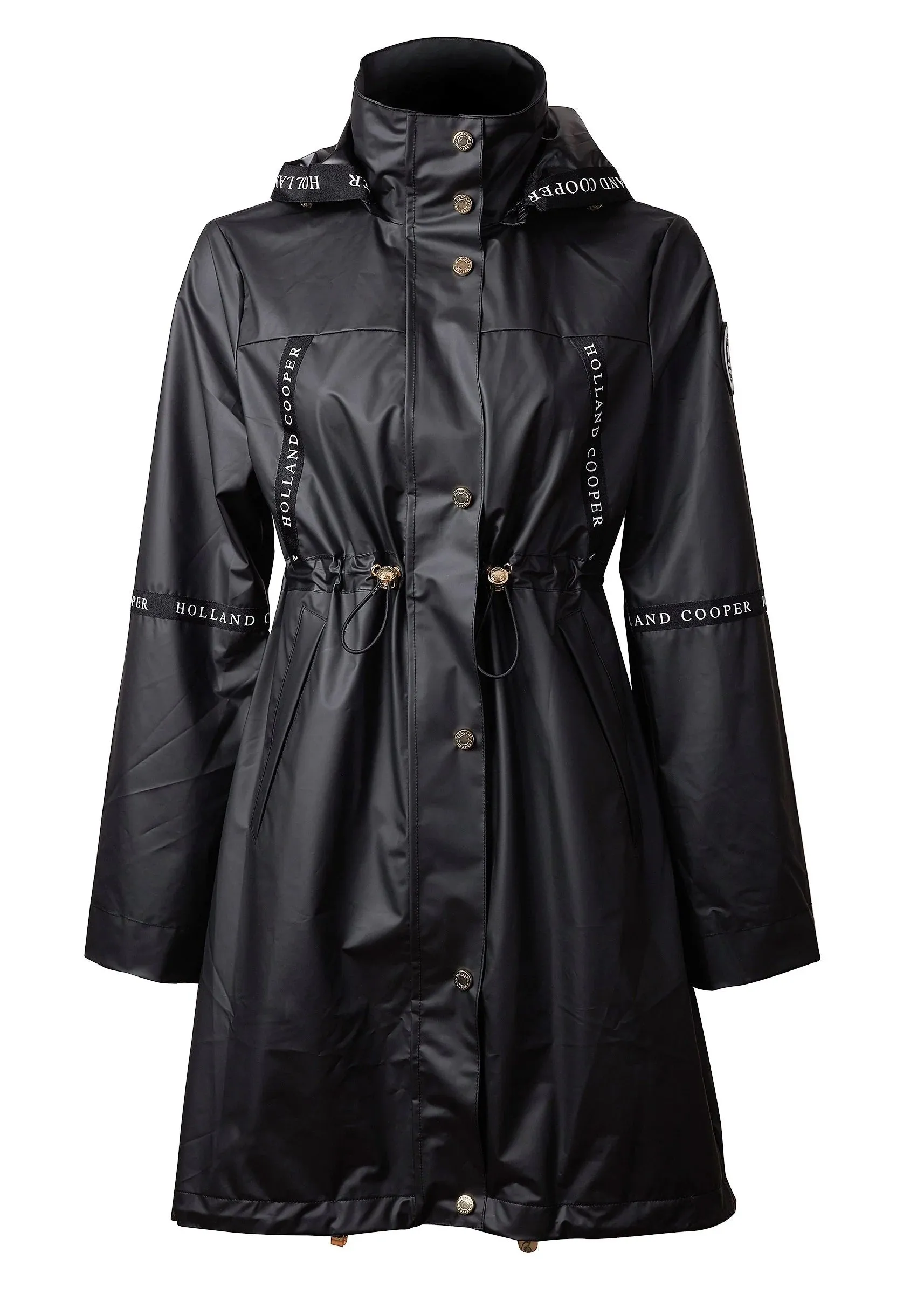 Holland Cooper Rain Coat in Matte Black