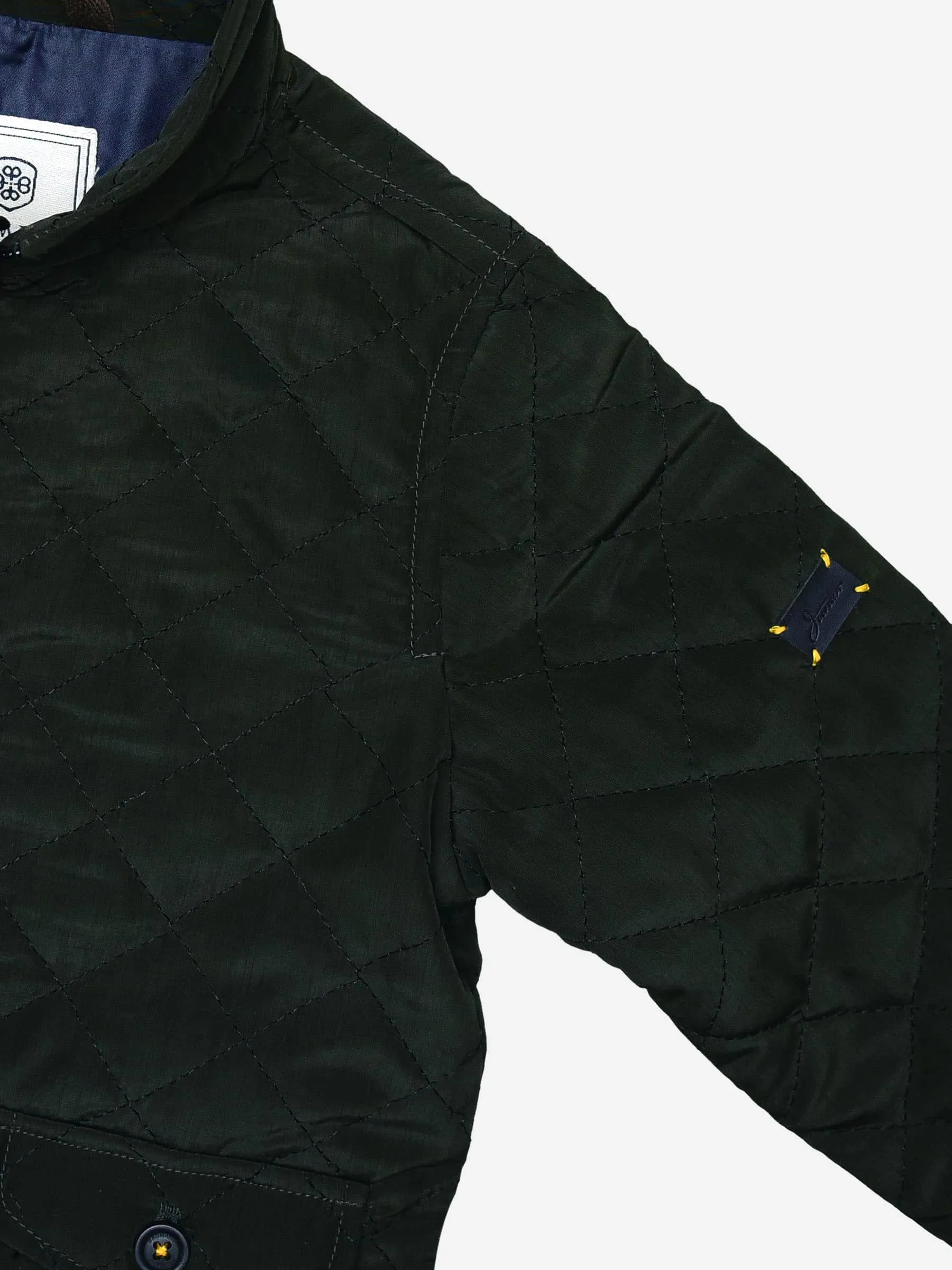 Horizontal Olive Quilted Jacket