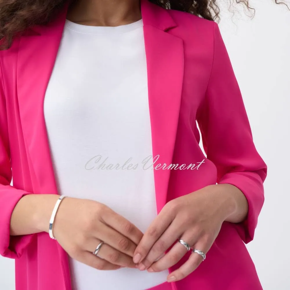 Joseph Ribkoff Lightweight Longline Blazer Jacket - Style 211361 (Dazzle Pink)