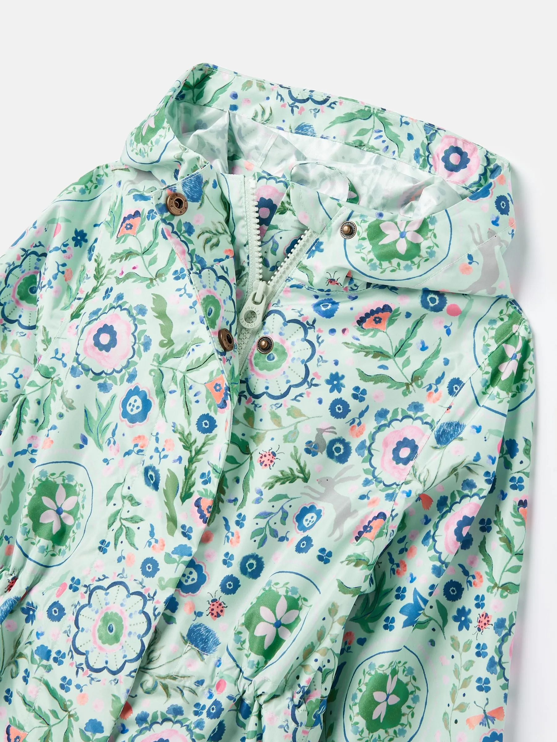 Joules Girls Rainford Waterproof Packable Raincoat