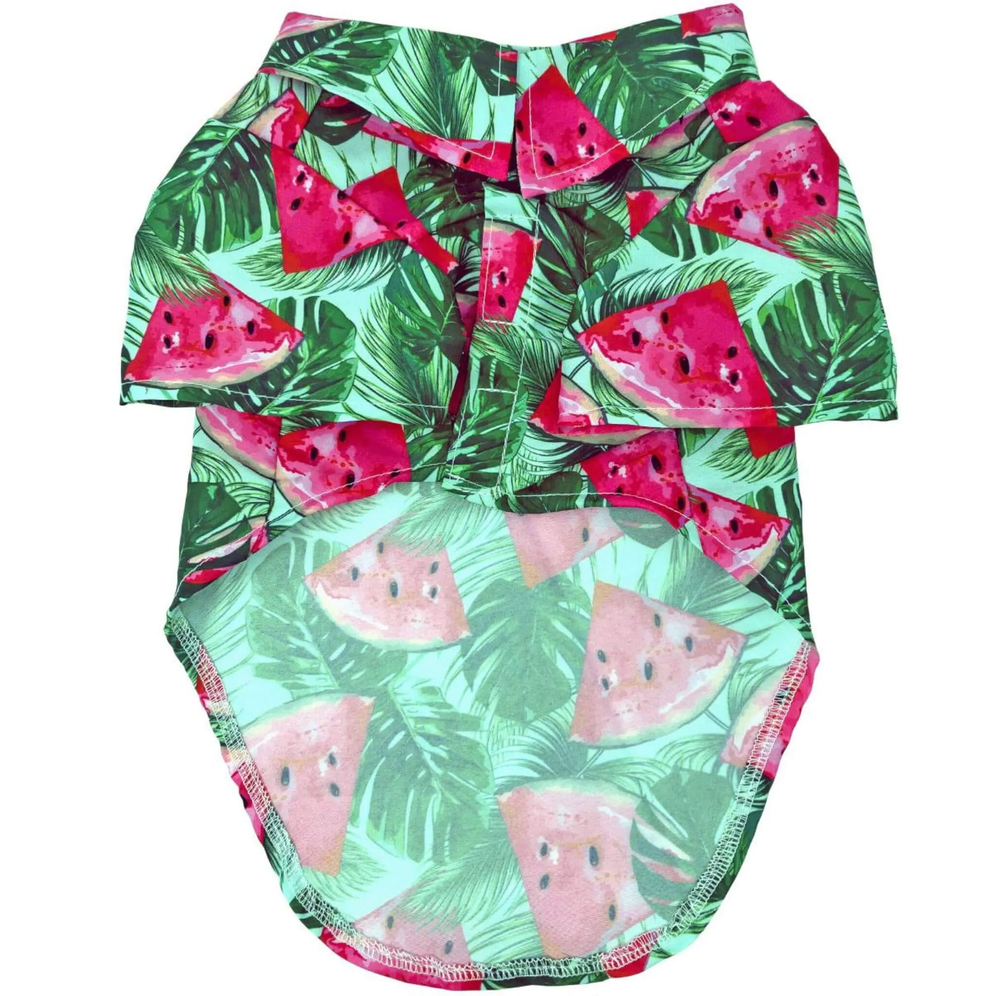 Juicy Watermelon Hawaiian Dog Camp Shirt