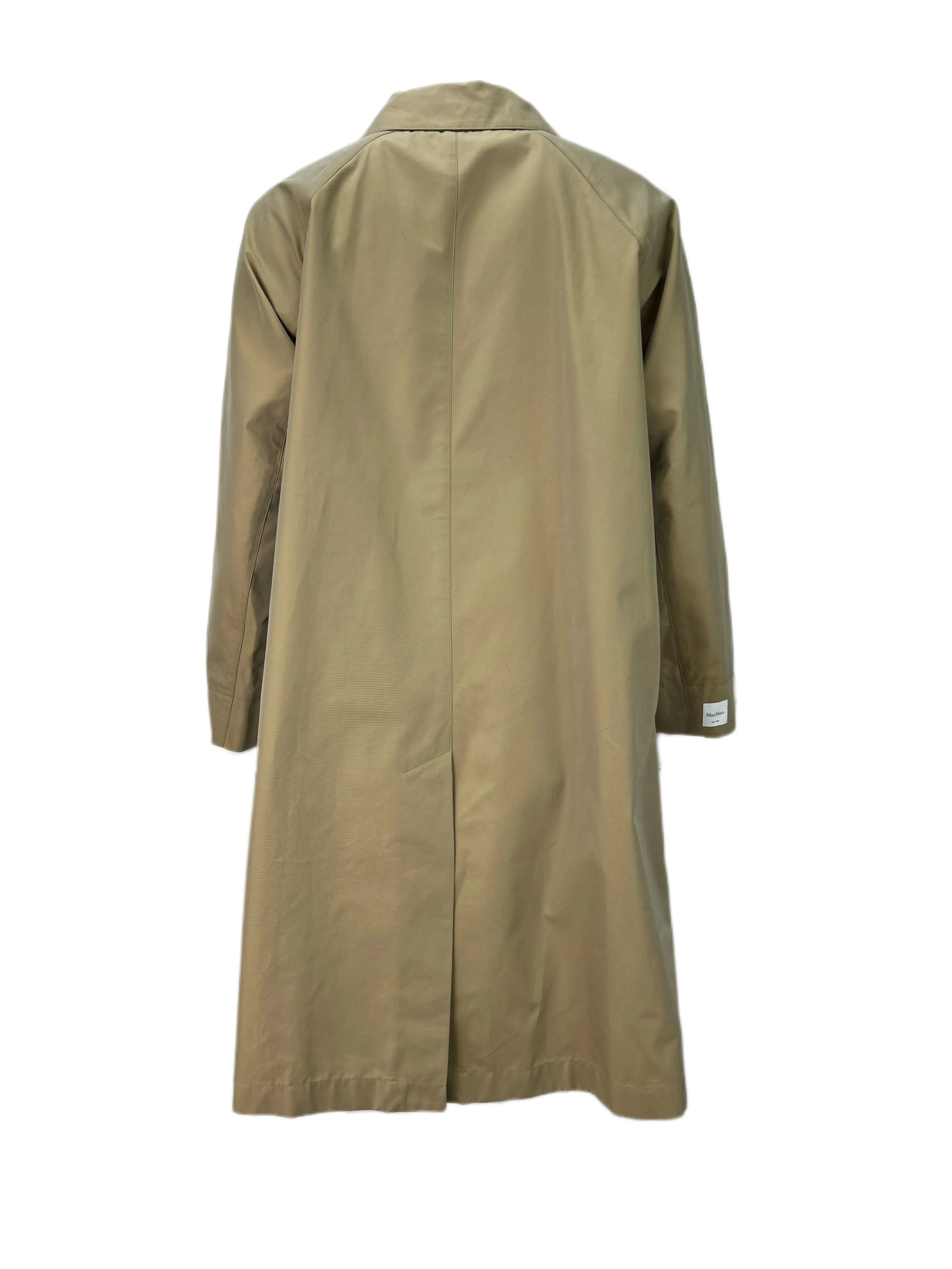 Max Mara Women's Camel Ctrench Waterproof Cotton Raincoat Size 2 NWT