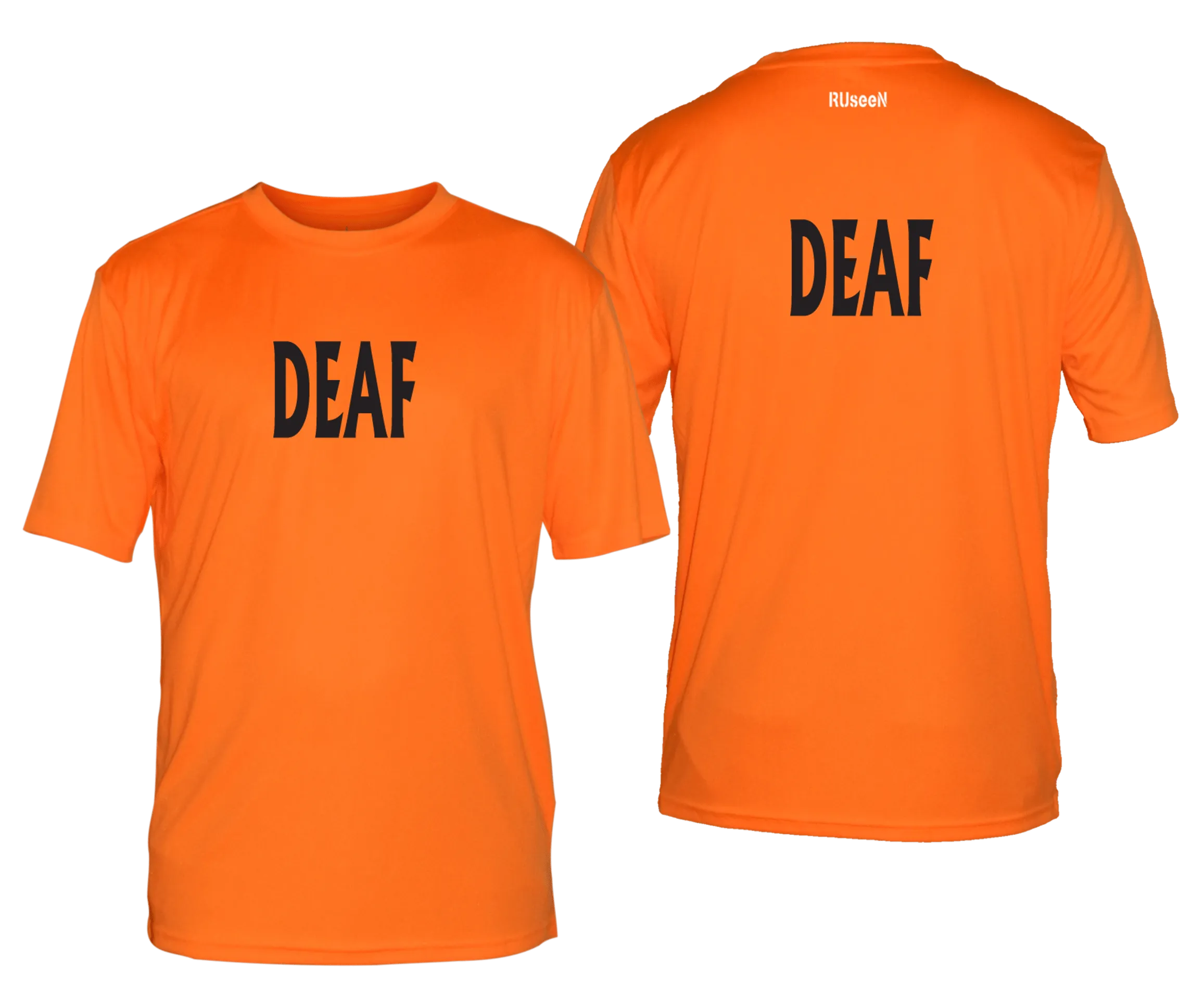 Men's DEAF Short Sleeve Shirt - Reflective or Black Text