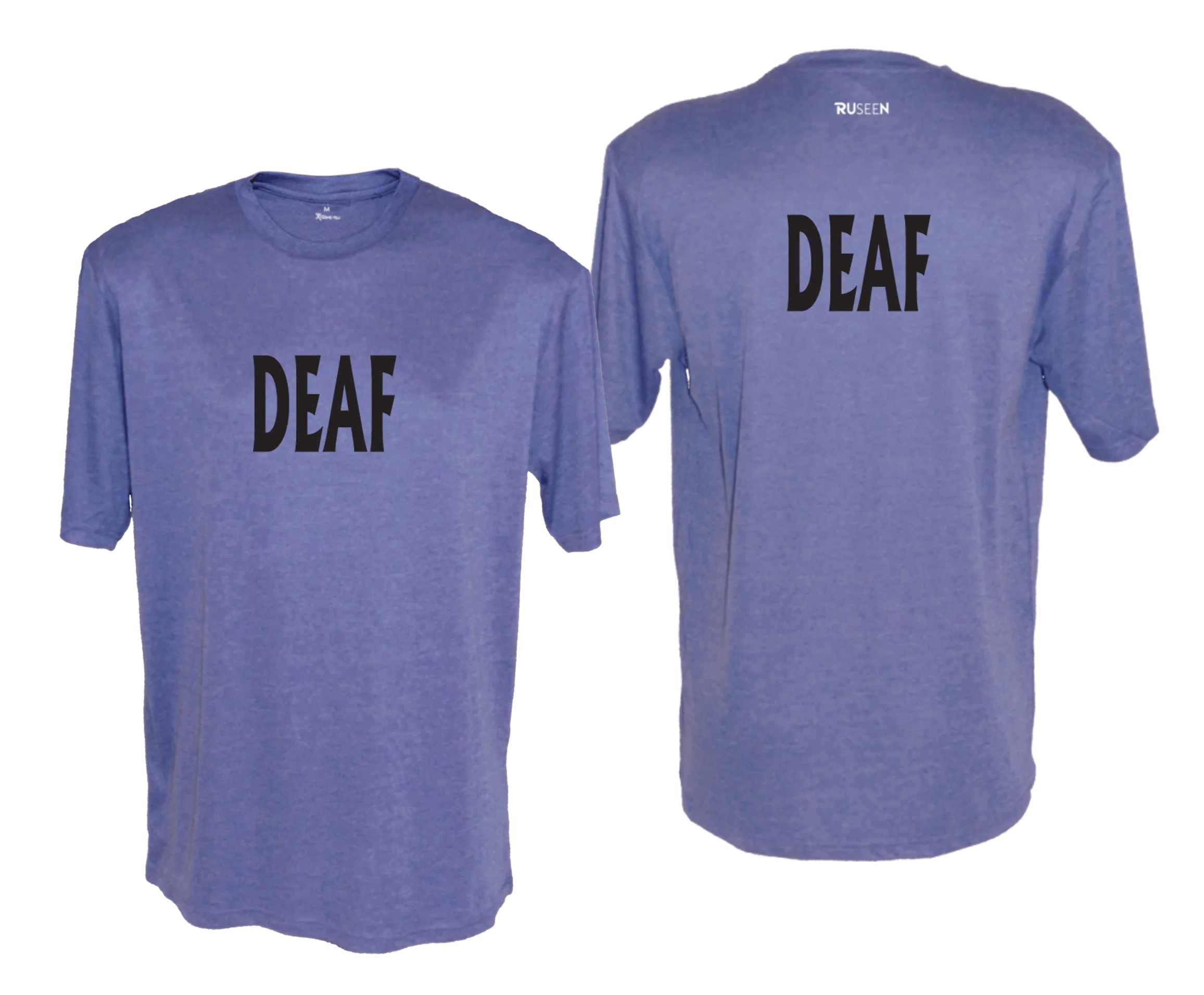 Men's DEAF Short Sleeve Shirt - Reflective or Black Text