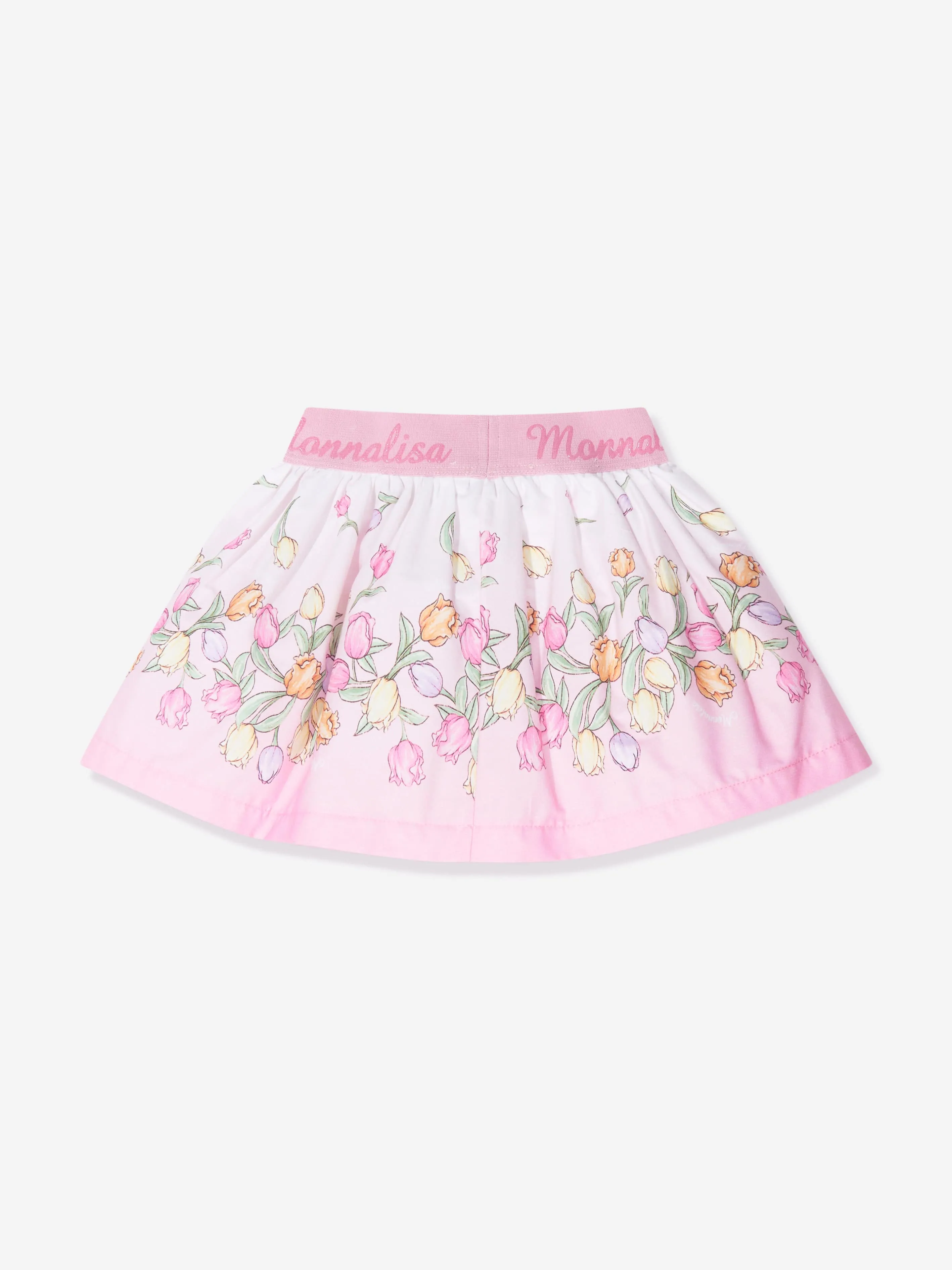 Monnalisa Baby Girls Tulip Print Skirt In Pink