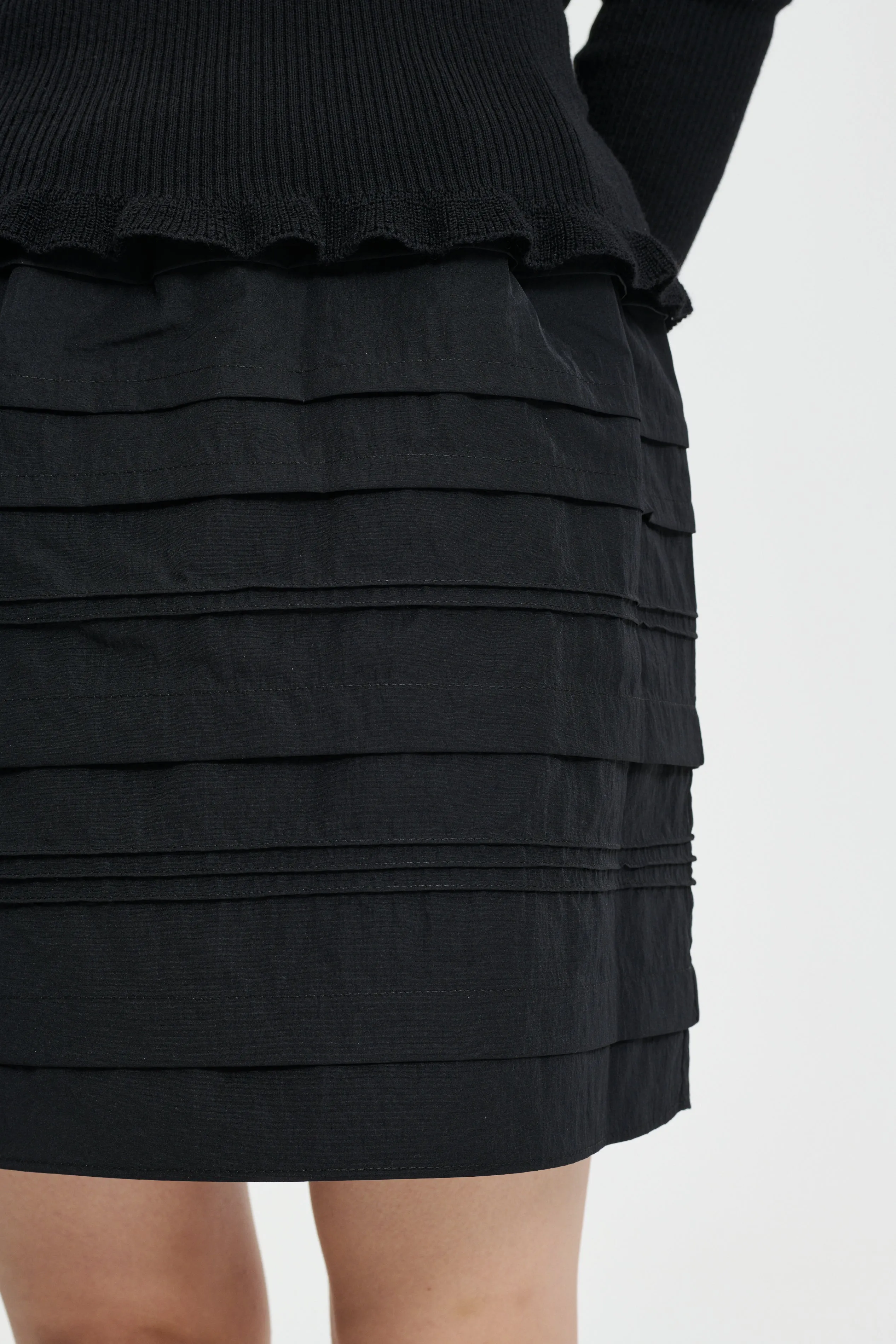 OCIE | SKIRT RECYCLED TAFFETA BLACK