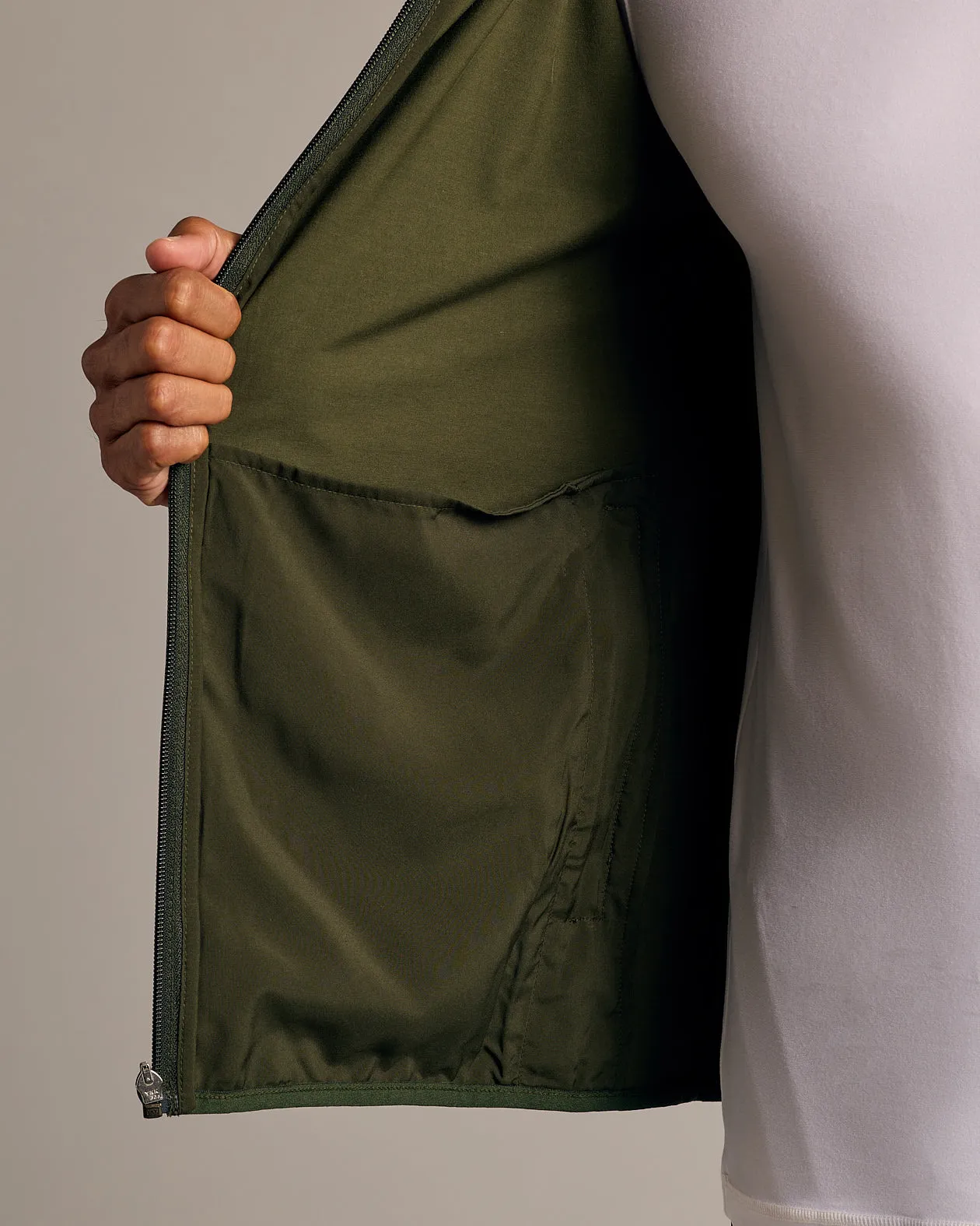 Olive Tech Windbreaker