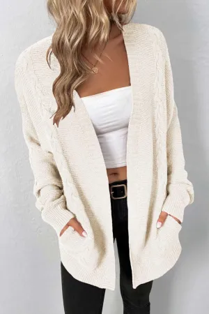 Open Front Cardigan with Pockets