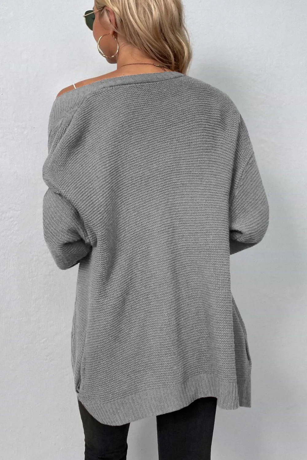 Open Front Cardigan with Pockets