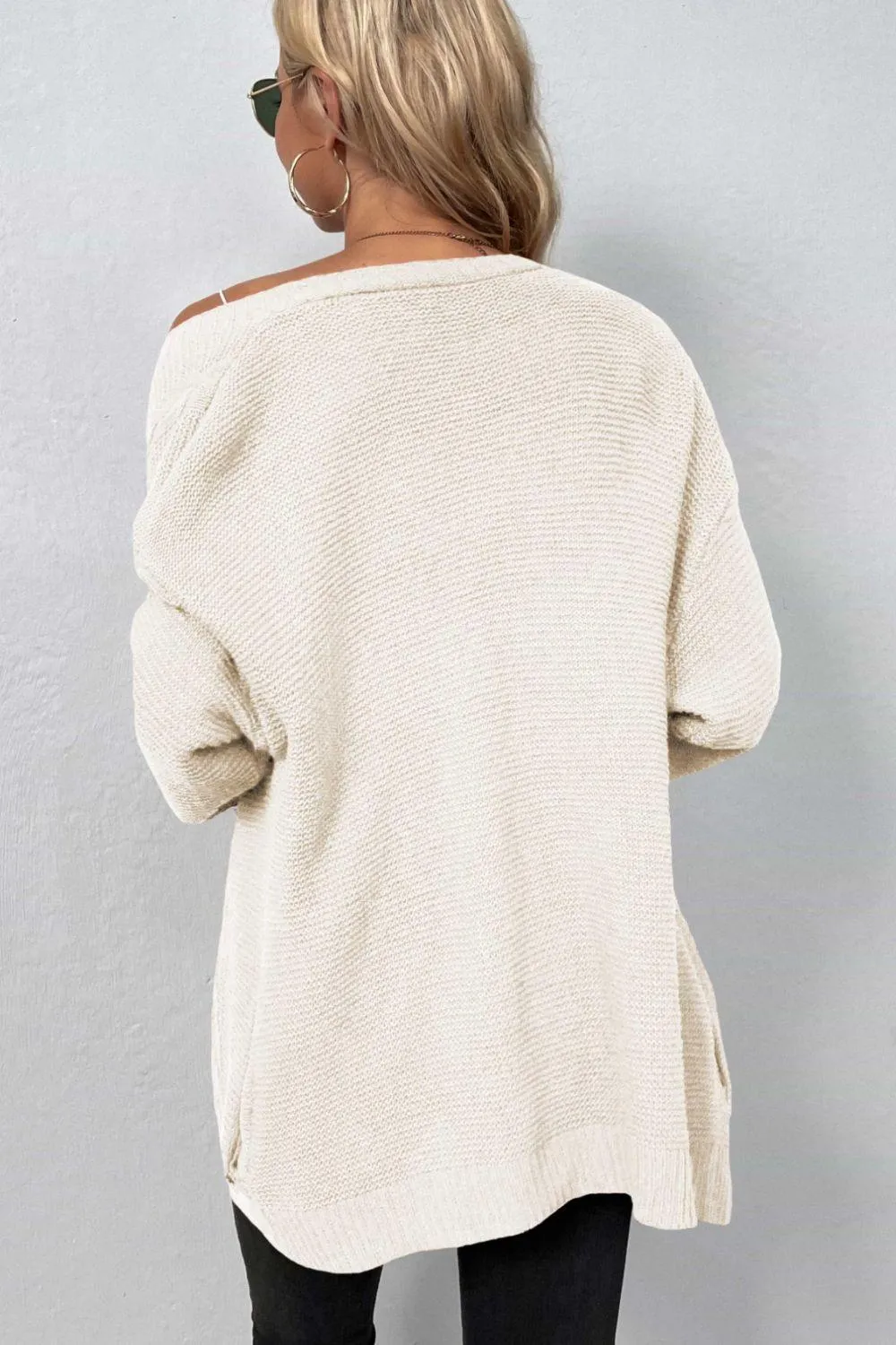 Open Front Cardigan with Pockets