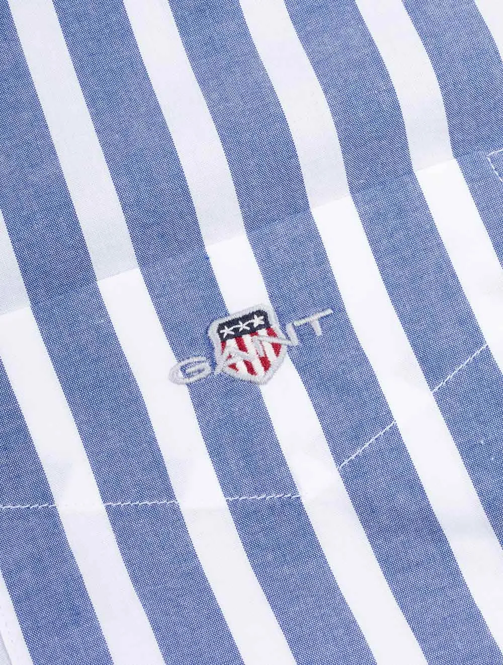 Regular Poplin Wide Stripe Shirt College Blue