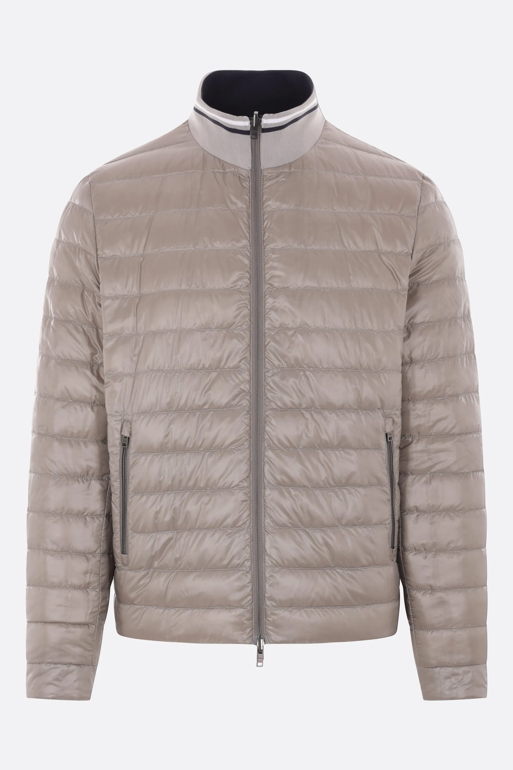 Reversible Quilted Nylon Down Jacket