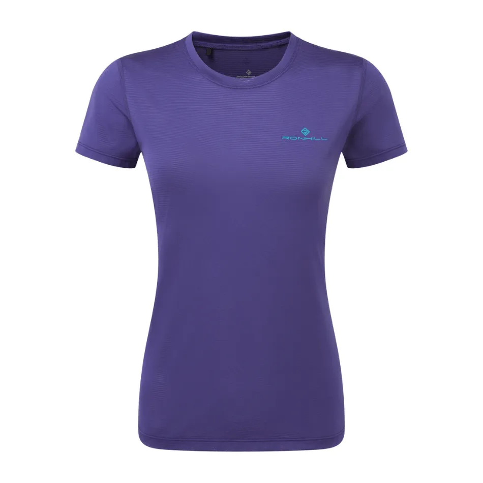 Ronhill Women's Tech Short Sleeve Tee in Deep Ocean/Marine AW24