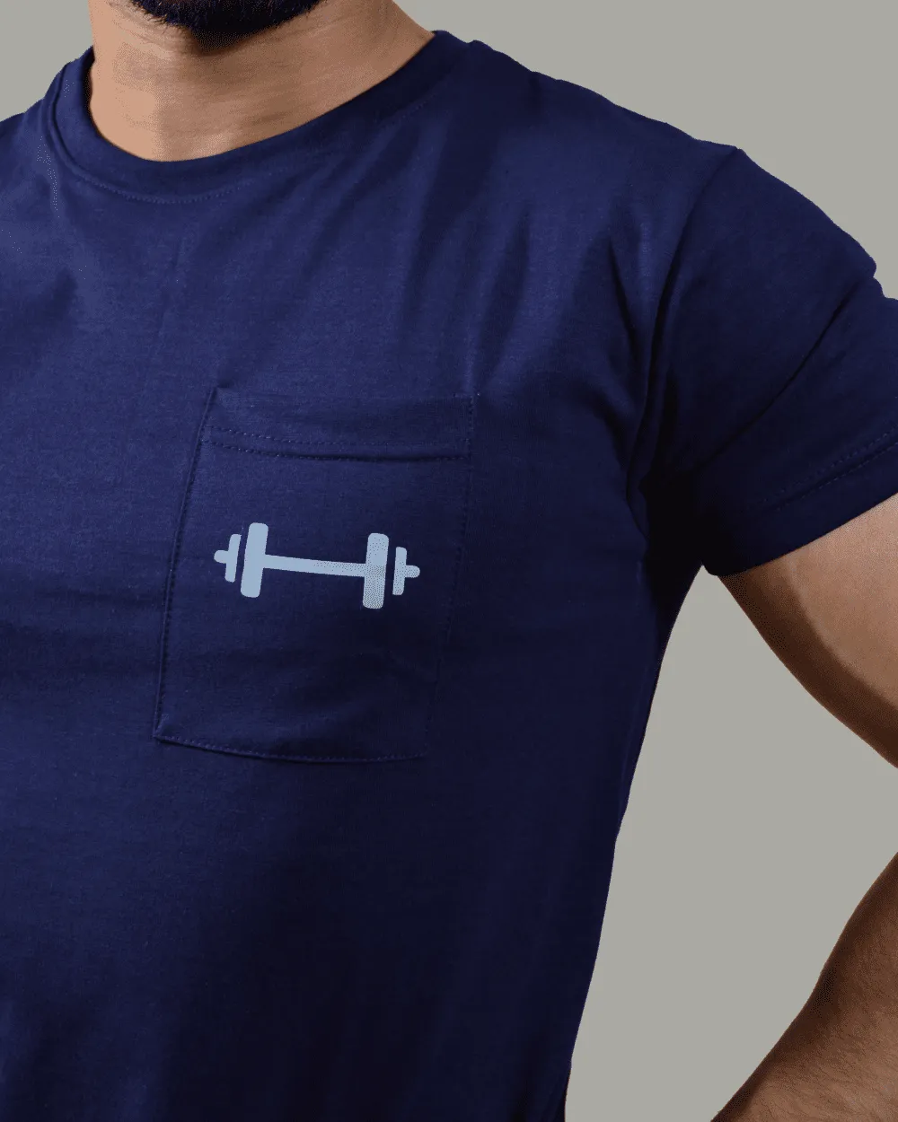 STGCL Dumbbell Pocket Cotton Tee 1.0 (Navy Blue)