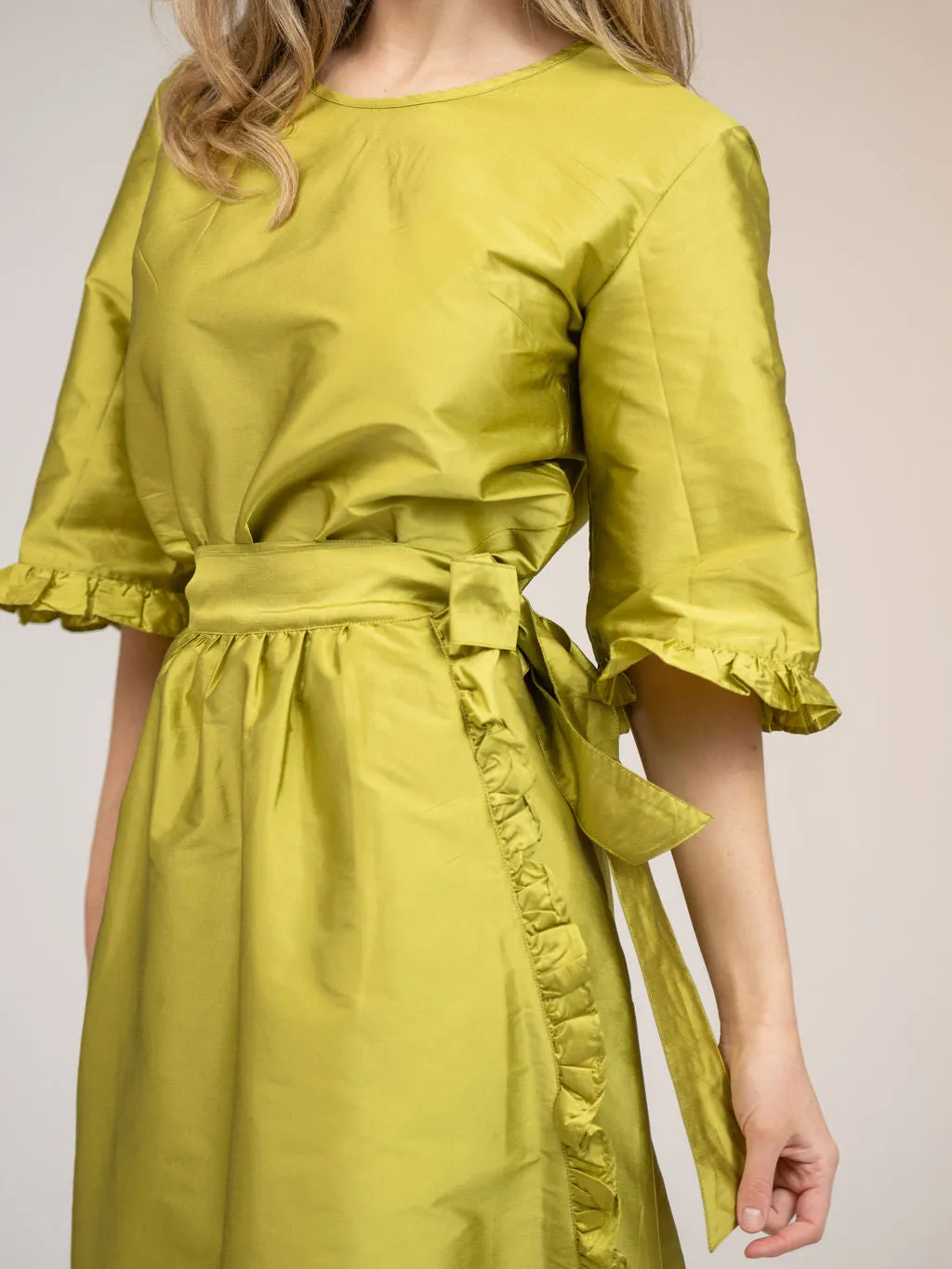 The Waverly Skirt | Chartreuse Taffeta