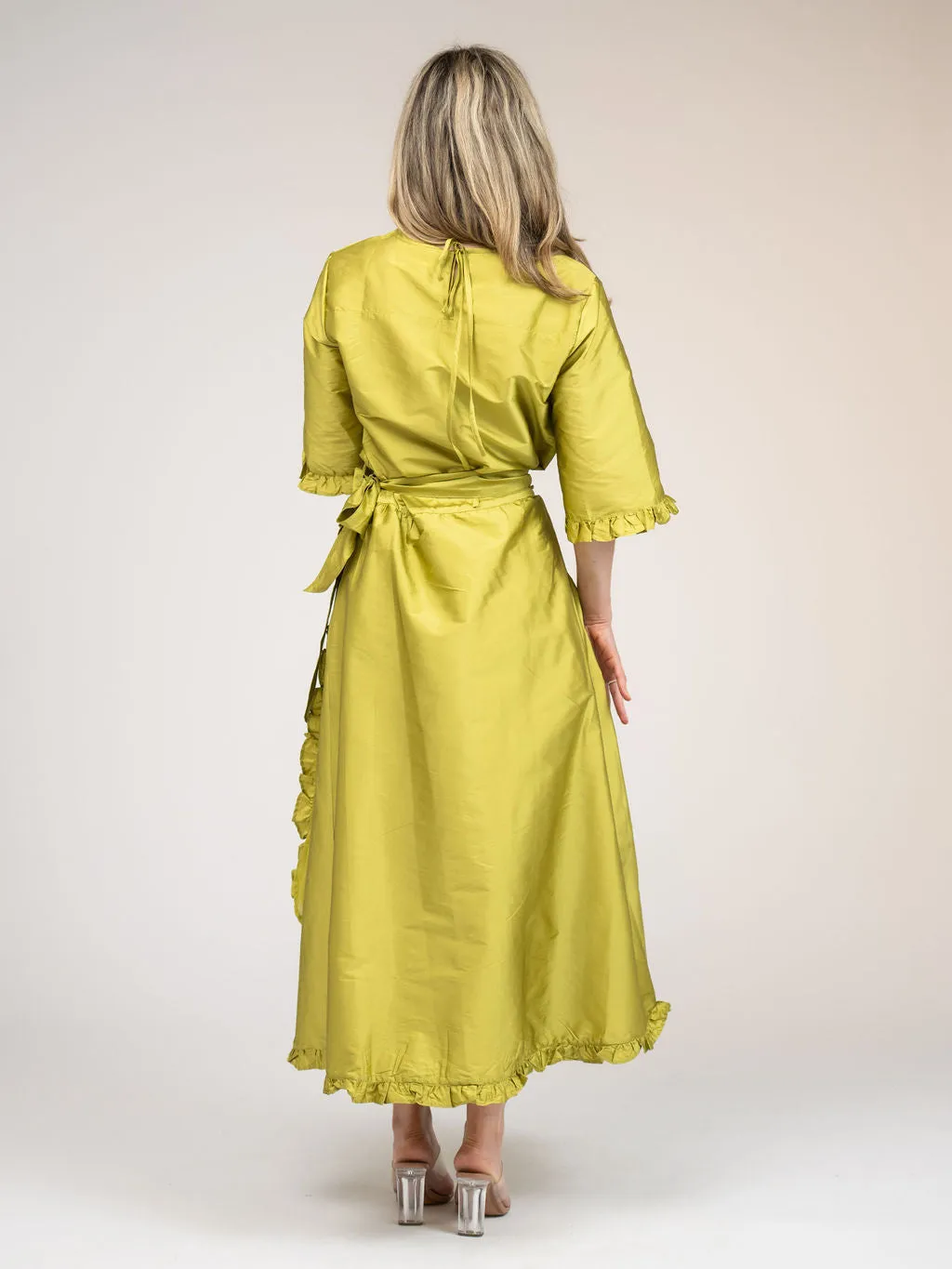 The Waverly Skirt | Chartreuse Taffeta