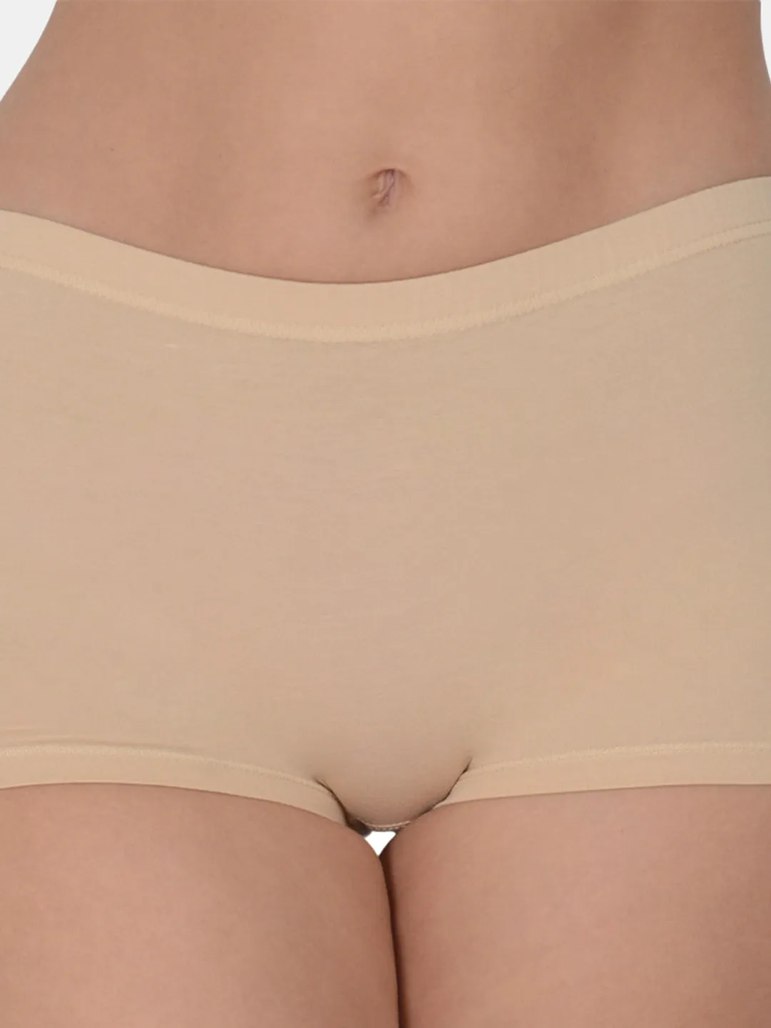 Women’s Solid Nude Mid-Rise BoyShort Brief | JOY-skin-1 |